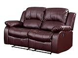 Homelegance 9700BRW-2PW Power Reclining Love Seat image large Homelegance 9700BRW-2PW Power Reclining Love Seat image large