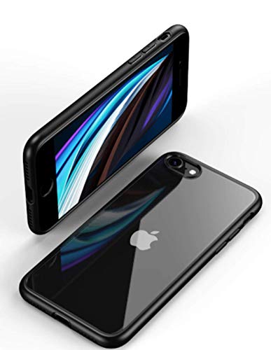 Bounceback Transparent Clear Shock Proof Back Cover Case for Apple iPhone SE 2020 / iPhone 7 / iPhone 8 - Charcoal Black