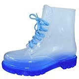 VELCANS® Fashion Transparent and Flat Ladies Rain Boots Sale and Women Rain Booties Shoes