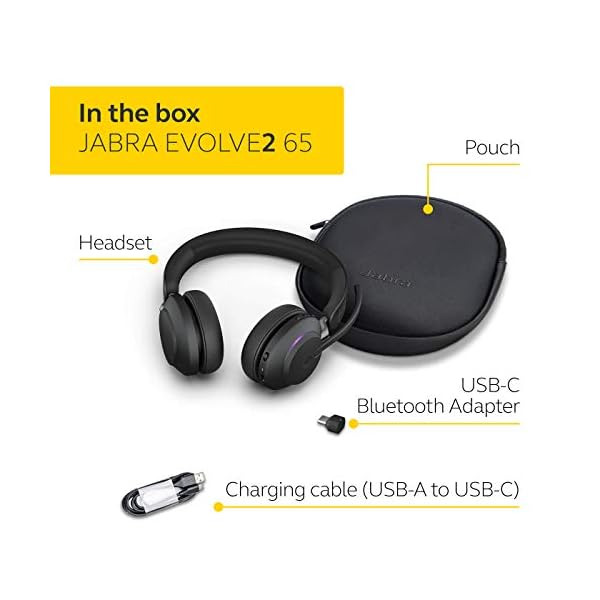Jabra-Evolve2-65-Wireless-PC-Headset--Noise-Cancelling-Microsoft-Teams-Certified-Stereo-Headphones-With-Long-Lasting-Battery--USB-C-Bluetooth-Adapter--Black Jabra Evolve2 65 Wireless PC Headset – Noise Cancelling Microsoft Teams Certified Stereo Headphones With Long-Lasting…