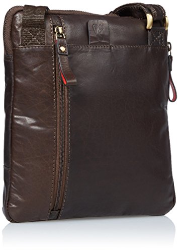 Visconti Buffalo Leather Messenger Bag Shoulder Crossbody Bag Handbag, Brown, One Size