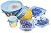Silicone Stretch Lids Insta Lids By BestOffer Reusable Food Covers Wrap Stretch Top Lid Suction BPA Free Microwave Storage Organizer 6 Pack (Blue)