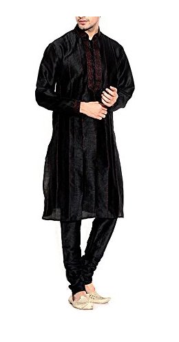 royal kurta men's silk blend pintuck thread sherwani
