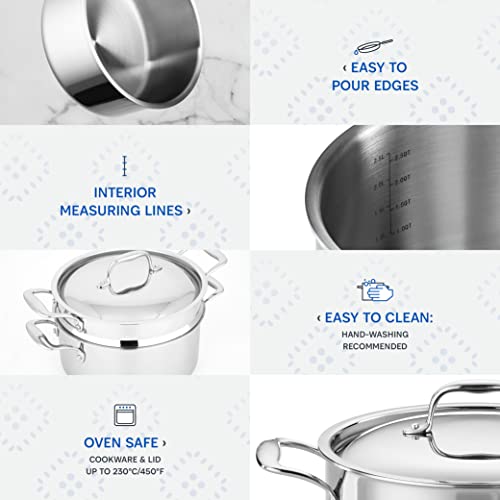 Legend 5 Ply Stainless Steel Cookware Set 14 Piece Best Heavy Pots