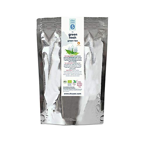 Shuyao Green Fresh - Grüner Tee bio glutenfrei mit erfrischender Minze und Guarana - Tee lose mit Koffein nicht…
