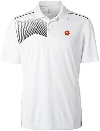 CBUK NCAA Clemson Tigers Men's Glen Acres Polo, White, Medium