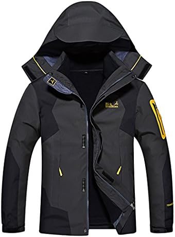 Dnstar Men's 3in1 Fleece Big and Tall Jackets Winter Coats Deep Grey 2XL