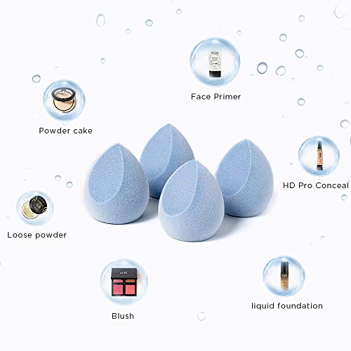 JUNO & Co. Microfiber Velvet Sponge, Latex-Free, Dual Layer Technology, Flawless Makeup Blender for Foundations, Powders and Creams (Velvet Sponge & Essential Brush Bundle)