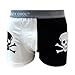 Crazy Cool Cotton Boxer Briefs Underwear for Men 3-Pack, Skull, Dots, Plain (XLarge, Skull)