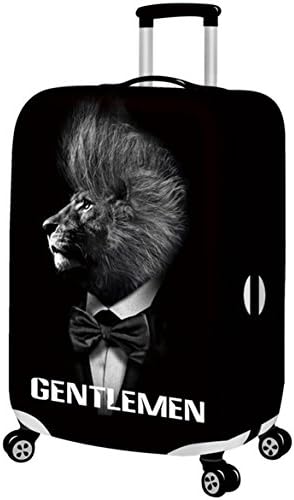 Cxyp スーツケースカバー 伸縮素材 かわいい かっこいい 犬 ライオン トランクカバー 伸縮 キャリーカバー 洗える