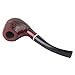 Oliasports Wooden Pipes Classic Wooden Enchase Carved Smoking Tobacco Cigar Filter, Dark Red