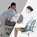 Jiaao Large Memory Foam Lumbar Support Pillow - Orthopedic Design for Relieves Lower Back Pain, Back Cushion for Office Chairs & Car, Breathable Cover, Adjustable Strap