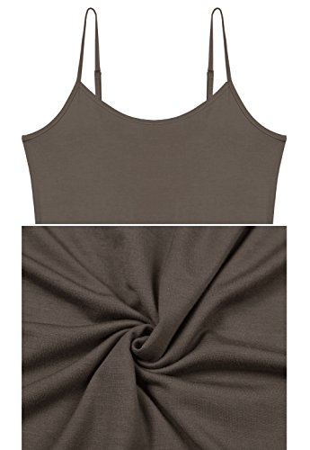 image for Vislivin Women's Basic Solid Camisole Adjustable Spaghetti Strap Tank 
