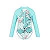 inlzdz Kinder Mädchen Uv-Schutz Badeanzug Langarm Badeshirt Schwimmshirt Bademode Schwimmanzug Sommer Wassersport…