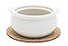 Ecodesign Bowls - Set of 4 - Premium French Onion Soup Bowls - Off-White - 300 ml (10.5 Ounce) with the Cork Coasters – Porcelain Classic European Style Healthy Portion Crocks – Oven/Microwave safe