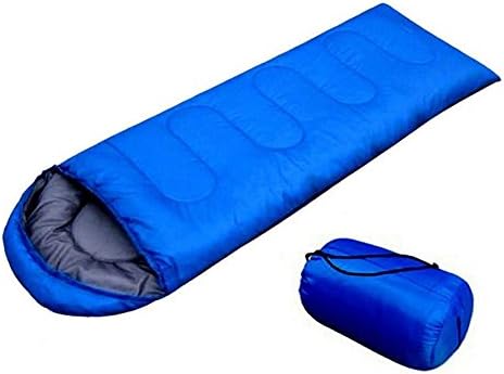 Tike Compactable Lightweight Envelope 59F to 77F Sleeping Bags with Compression Bag Portable AdultWaterproof Comfort Traveling Camping Hiking Outdoor Activities (Bule)