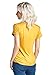 LaClef Women's Doubled Layered Scoop Neck Ruched Maternity Nursing Breastfeeding Top (Medium, Mustard)