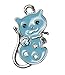Handmade Cat Charms with Crystal Accents - 6 Pack of Assorted Cat Charms (Exclusive Offer)