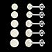 Set of 5 Sizes White Freshwater Pearls Sterling Silver Stud Earrings
