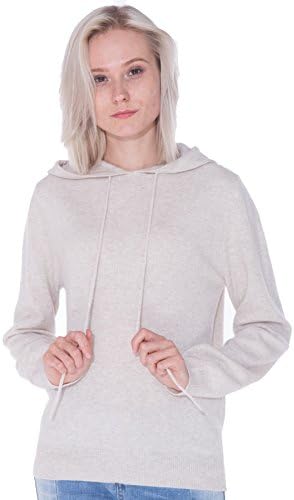LEBAC Women's 100% Cashmere Hoodie Sweater Pullover