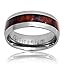 Crown Rings Titanium Wedding Bands Wood Ring, 8-mm