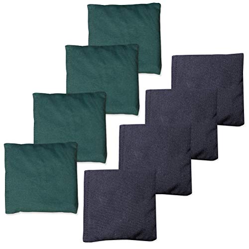 Weather Resistant Cornhole Bean Bags Set of 8 - Regulation Size & Weight - Hunter Green & Navy Blue - Thumbnail 5