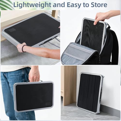 Folding Steel Stool, Portable Folding Stool with Non-Slip Thick Rubber Step, 150 kg Load-bearing, 3 Steps Folding Ladder for Camper, Kitchen, Office