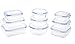 Kinetic 18 Piece (36oz,32oz,27oz,22oz,20oz,17oz,14oz,12oz,10oz) GoGreen Glassworks Elements Glass Food Storage Container Set with Leak Proof Microwave Vented Lids; (9 Containers and 9 Lids);55047