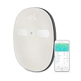 DIGOO Smart Body Fat Scale, 400lbs High Accurate Health Measuring/Data analysis Composition Monitor with LED Backlit Display, Sliver