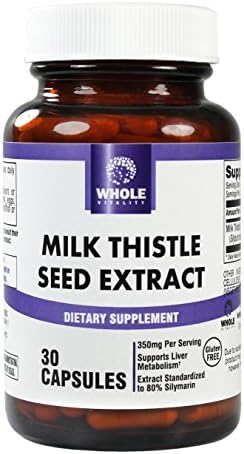 Milk Thistle Seed Extract - Liver Health and Cleanse Supplement - 80% Silymarin - 100% Natural Herbal Formula for Optimal Liver Function - 30 Easy To Swallow Capsules