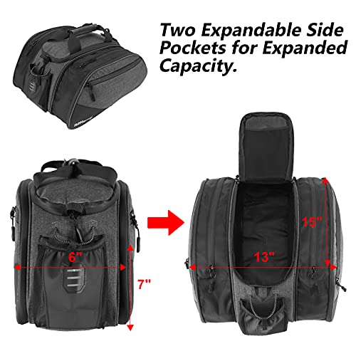 Rdffensy Bike Rack Bag Bike Trunk Bag 21L Bicycle Rack Trunk Pannier