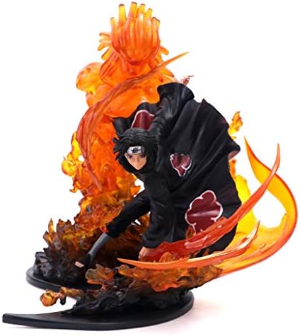 ZfgG Naruto-20CM Flame Uchiha Model Toys Flame Sasuke Ninja Character Statue Decoration/Gifts/Collections/Crafts/Christmas (color : B)