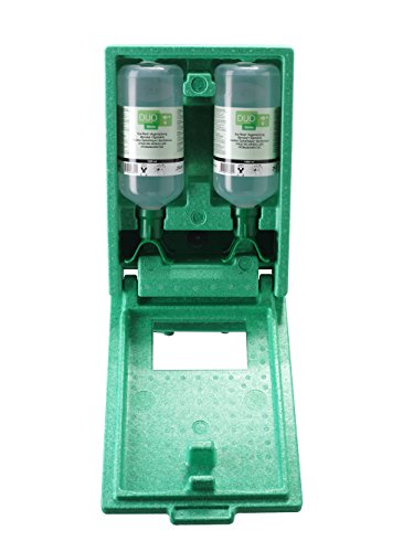 Plum 48168 Large Duo Eyewash Kit, 5" Height, 10.5" Wide, 14.5" Length, 33.8 fl.oz. Volume, 6.25 lb, Polystyrene