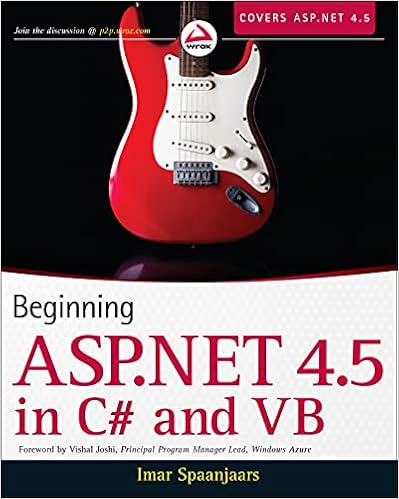 Beginning Asp Net 4 5 In C And Vb Spaanjaars Imar Amazon Com Books