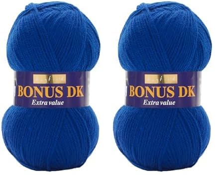 Sirdar Hayfield Bonus DK Double Knitting, Royal (979), 100g (Pack of 2)