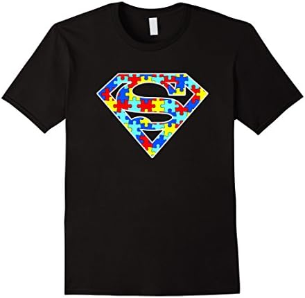 Men's Autism Awareness Superhero T-Shirt for Kids, Men, Women XL Black