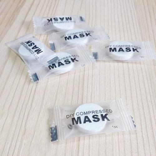 Compression Mask,Fheaven DIY Disposable Compressed Facial Mask Sheet Beauty Mask Paper Cotton Masque Mask (B)