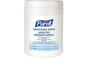 Purell Sanitizing Wipes, Non-Alcohol Paraben Free, 270 Wipes, 6" x 6-3/4" Each Wipes