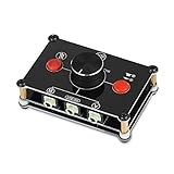 Nobsound Little Bear MC102 Mini 2(1)-in-1(2)-Out 3.5mm Stereo Audio Switch Audio Switcher Passive Speaker Headphone Manual Selector Splitter Box Audio Sharing (Black)