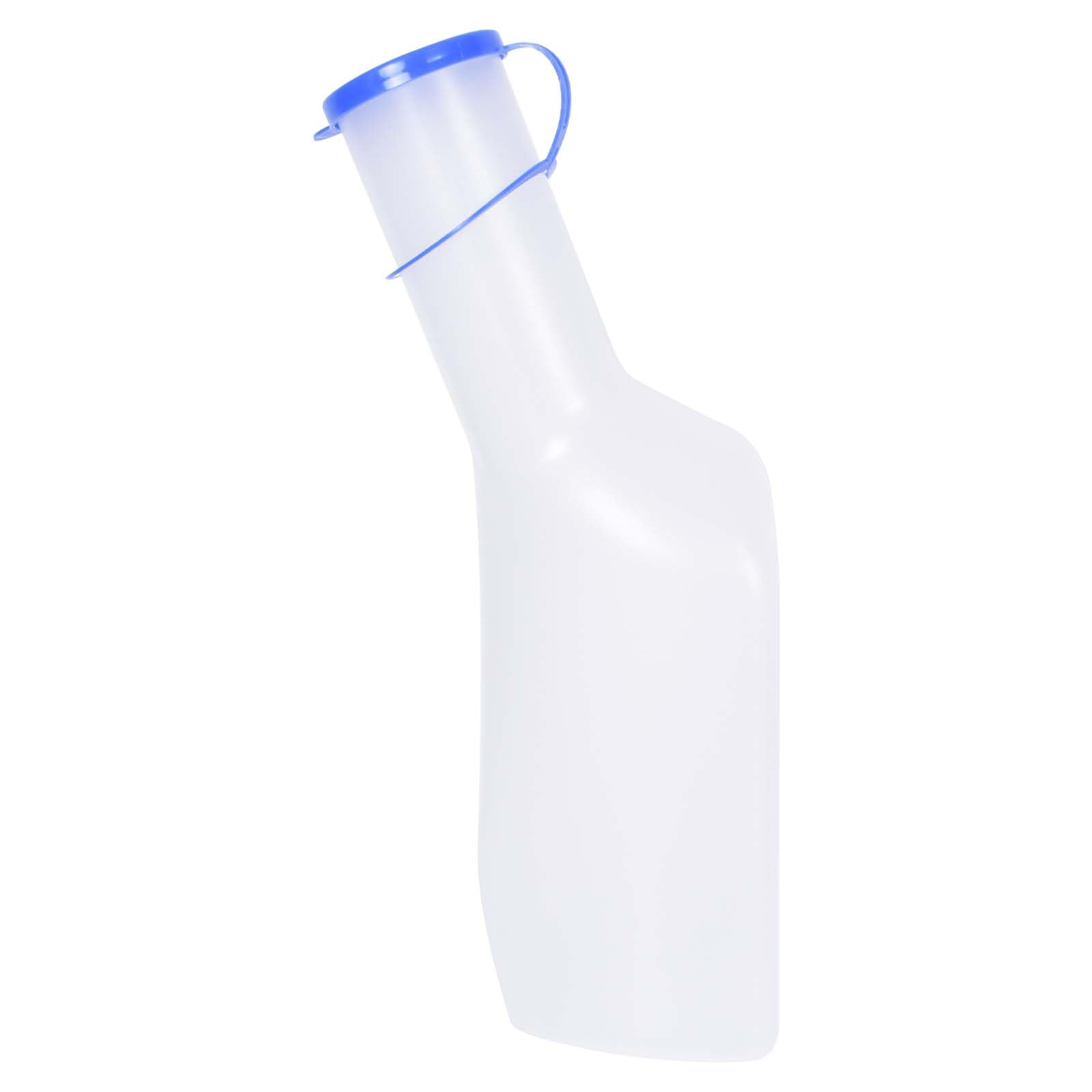 Urine Bottles for Men with Closure, 1000 ml PP Urine Bottle for Men, Men's Bed Bottle Made of Thick Plastic, Urinary Chamber - Portable Urine Bottles for Travel Emergency Bed Camping