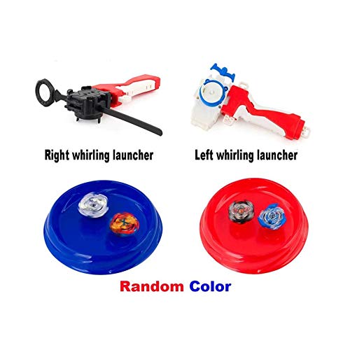 Battling Top Bey Burst Battle Blades Toys Battle Gyro , 4X High Performance Tops Metal Fusion Attack Set with Launcher and Grip Starter Grip , Stadium Arena (Random Color)