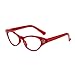 50's Costume Accessories Set Chiffon Scarf Cat Eye Glasses Bandana Tie Headband and Earrings (OneSize, Red)