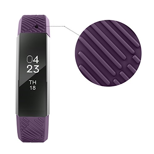 GreenInsync Compatible Fitbit Alta Bands,Replacement for Fitbit Alta Accessory Band Small for Fitbit Alta/Fitbit Alta HR/Fitbit Ace Wristbands with Metal Clasp and Ultrathin Fastener (Deep-Purple) - Thumbnail 4