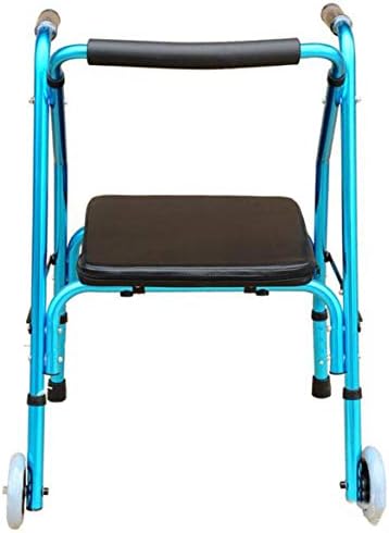 ACVXZ Walker Four Wheel Roller Walker Bath Chair Hand Push Walker Elderly Auxiliary Walker with seat
