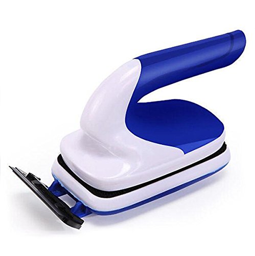 Yosoo Handle Design Magnet Aquarium Fish Tank Cleaner Glass Scrubber Aquatic Algae Scrapers Floating Clean Brush with Plastic Blade – Blue White