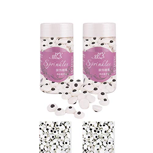 1 Bottle Candy Eyeballs Eyes Cake Cupcake Toppers Cookie Decorations Sweet Personalities Edible Candy For Christmas Cake Cupcakes Decoration(Small)