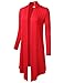 FLORIA Womens Long Sleeve Draped Open Front Knit Cardigan (S-3XL)