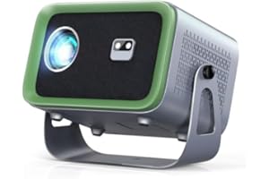 NISOO 【Auto Focus/Keystone】4K Projector with WiFi and Bluetooth, 360° Rotating Movie Projector, Portable Projector with 400 ANSI, Outdoor Projector for Phone/PC/TV Stick/DVD/USB/HDMI