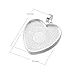 IGOGO 20 PCS Heart Pendant Trays Pendant Blanks Cameo Bezel Cabochon Settings - 25 mm 1 Inch Silver Color
