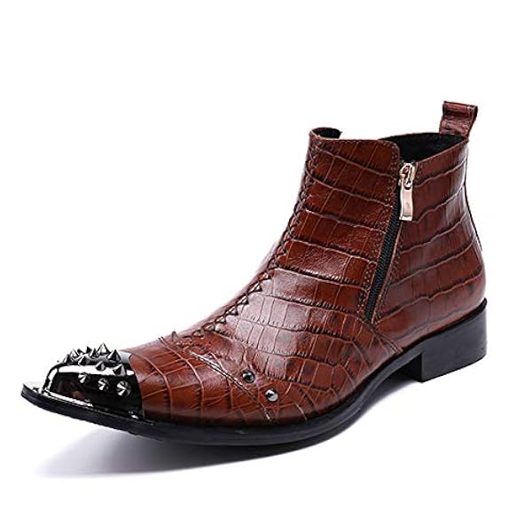BJ\u0026HH Botas Británicas Martin, Zapatos Altos De Hombre, Zapatos De Cuero,  Botas Informales De Negocios, Botas